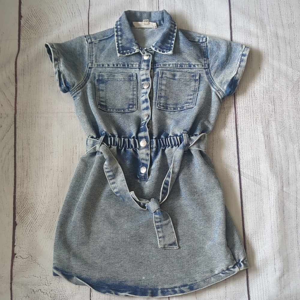 Jessica Simpson Blue Denim Kids Casual Dress